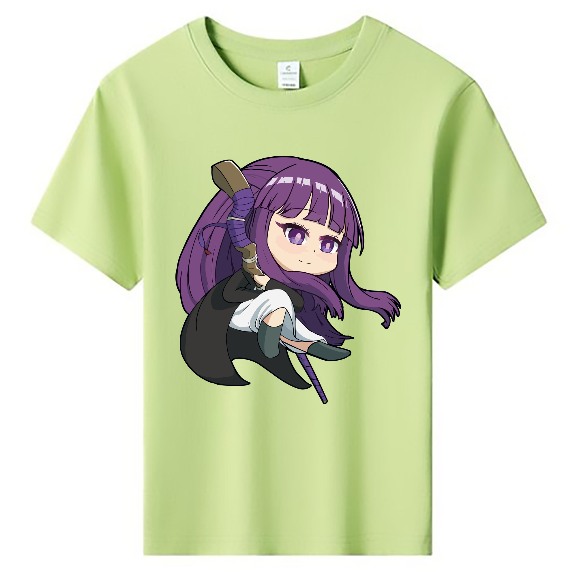 （画像用） 葬送のフリーレン Frieren 綿100％キッズTシャツ（フロントプリント）